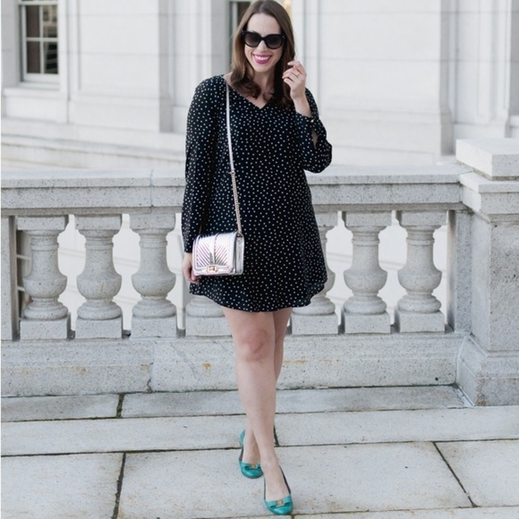 Madewell Star Silk Button Back Dress - Black - Small - Picture 12 of 15